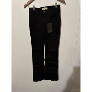 New Current Elliot Women's Size 25 Black The Elliot Mid Rise Cropped Boot Jeans
